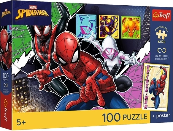 Trefl Puzzle Premium Plus Kids Spiderman: Mod 100 brikker