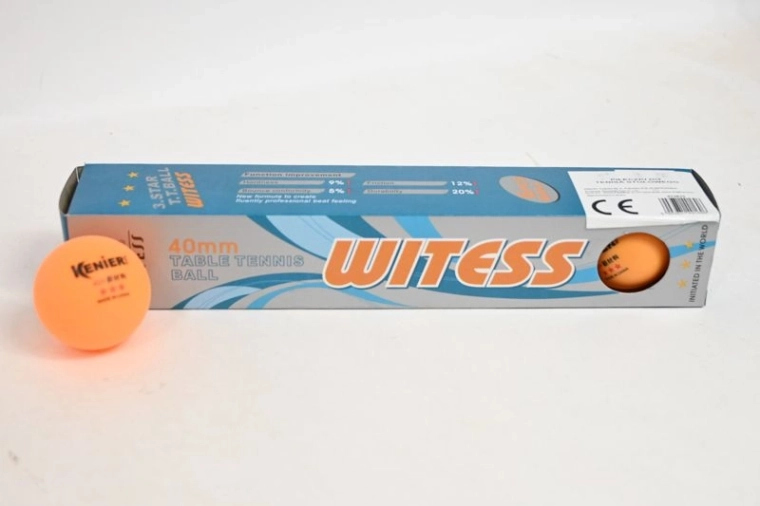 Orange bordtennisbolde (ping-pong) 6 stk.