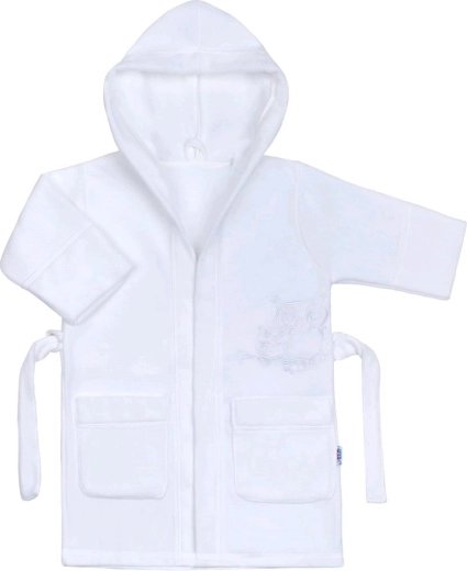 Børnebadekåbe New Baby Ugler hvid