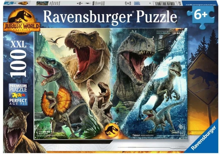 Ravensburger puslespil Jurassic World: Dominion – overvågning af arter XXL 100 brikker