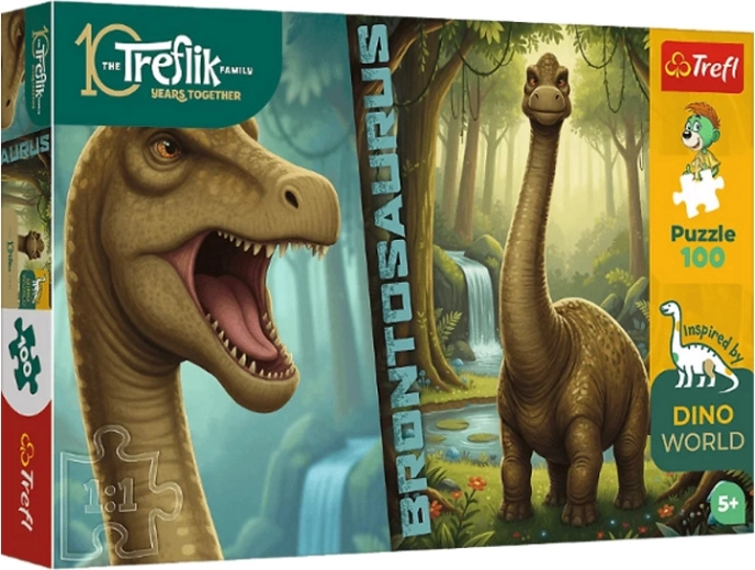 Inspired By Dino World puslespil brontosaurus 100 brikker
