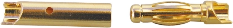 Guldbelagte stik 4 mm, 1 par