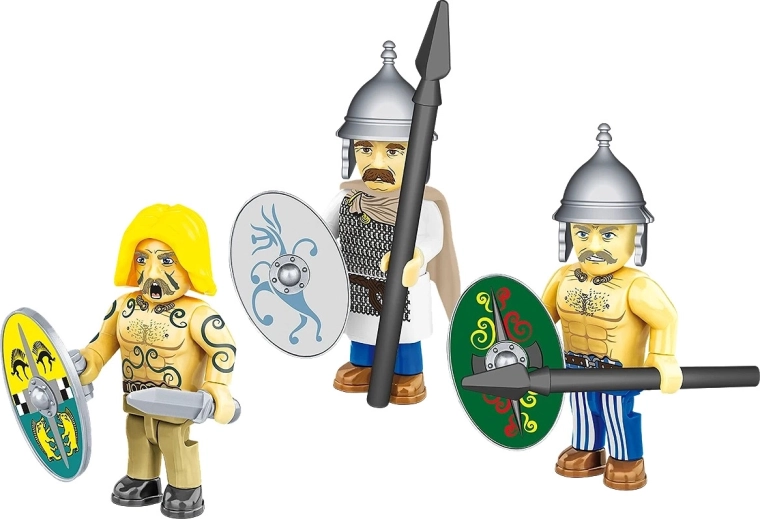 Tre detaljeret printede keltiske krigere