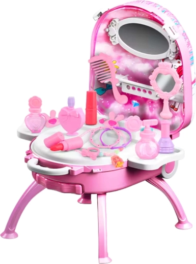 Trillekuffert der forvandles til et toiletbord