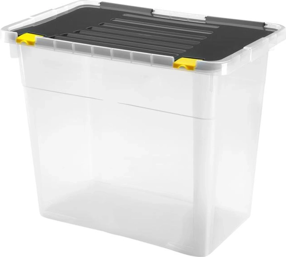 Plast opbevaringsboks med låg HEIDRUN One 72 l