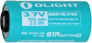 Genopladeligt batteri OLIGHT 3,7 V 550 mAh CR123A (IMR16340) til S1R Baton II