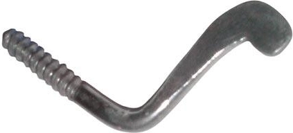 Stål drejelig krog med gevind 50 mm, blank (20 stk)