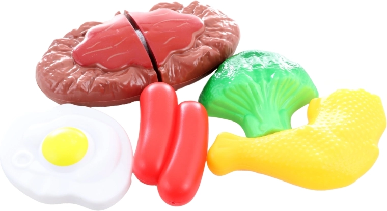 Farverige madvarer til realistisk leg