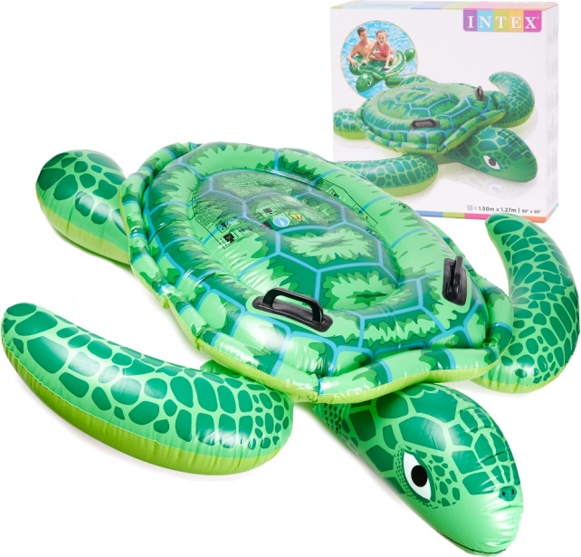 Oppustelig madras skildpadde INTEX til børn med håndtag 150cm