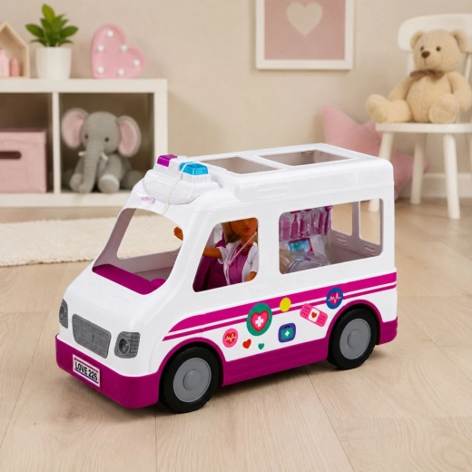 Stor ambulance til realistisk leg
