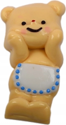 Sød bamse med glade detaljer