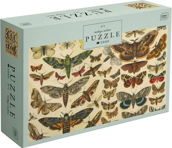 Puslespil Vintage Nature: Sommerfugle, 2000 brikker