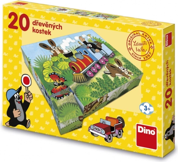 Træklodser med billeder – Muldvarpen og transport, 20 stk