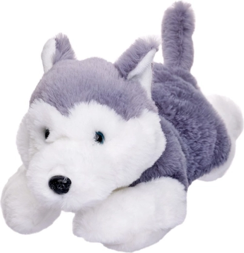Maskot liggende huskyhund 35 cm