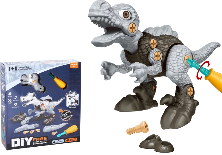 Skruedinosaur med skelet