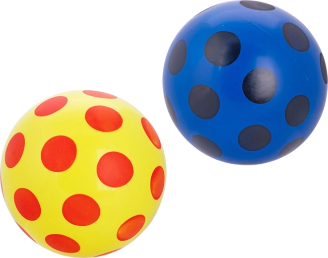 Gummibold med prikker 23 cm til børn