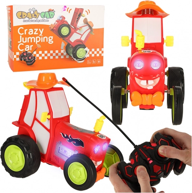 Hoppende og dansende RC-traktor med fjernbetjening – rød
