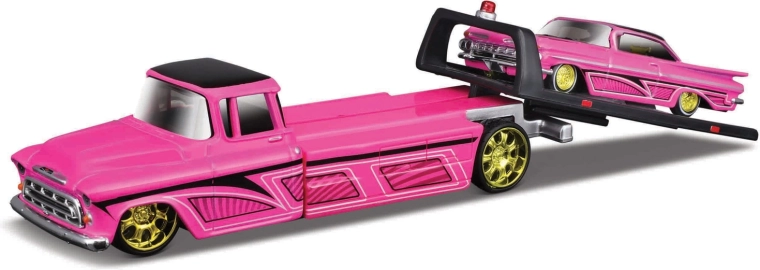Maisto Design Elite Transport Chevrolet flatbed og Chevrolet Impala SS 1:64