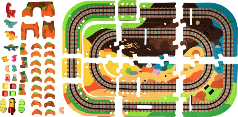 3D Dino-park af blødt EVA-skum