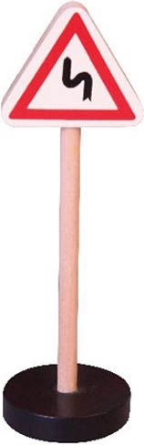 Babu trætrafikskilt Pas på sving
