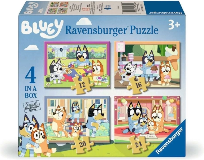 Ravensburger puslespil Bluey 4 i 1 (12, 16, 20, 24 brikker)