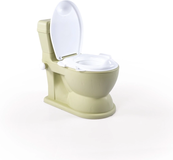 Børnetoilet XL Eco Green med lys og lyd, 45 × 28 × 40 cm