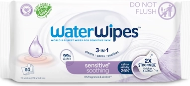 Vådservietter WATERWIPES Soothing Clean 3-i-1, 60 stk.