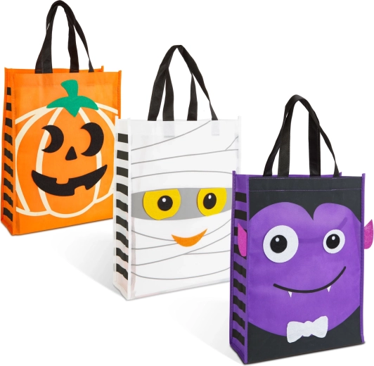 Halloween-gavepose med filtdekoration 40 × 30 cm - 1 stk.