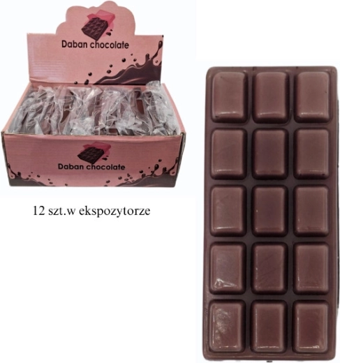 Anti-stress squishy i form af en plade mørk chokolade