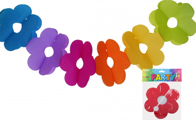 Farverig guirlande Blomst 3 m