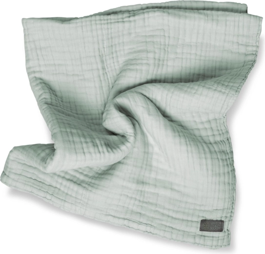 Vinter & Bloom musselintæppe layered organic sage green