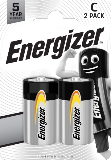 Energizer Everyday alkaliske batterier C (LR14) 1,5 V, 2 stk.