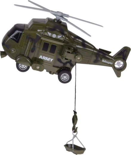 Helikopter med rotor og redningsspil