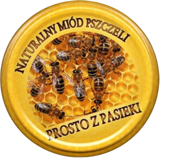 Sæt låg til glas FI 82 „MIÓD PSZCZOŁA“ – 10 stk.