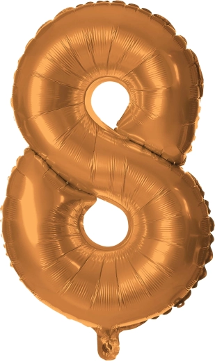 Folieballon tal 8 30 cm bronzefarvet TORO
