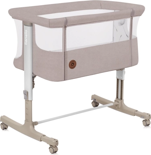 Lionelo Aurora 3-i-1 bedside-crib og vugge – Beige Cappuccino