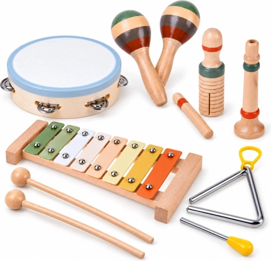 Træsæt med musikinstrumenter til børn