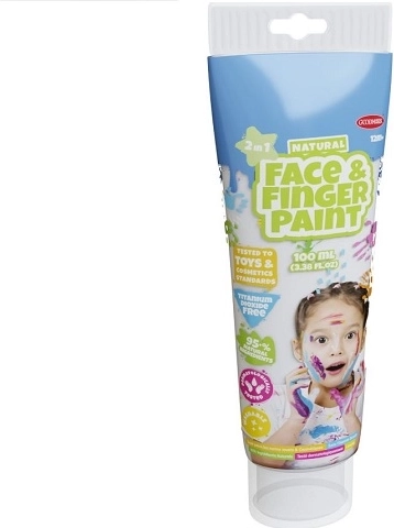 Boti Natural hvid naturlig finger- og ansigtsmaling 2-i-1 100 ml