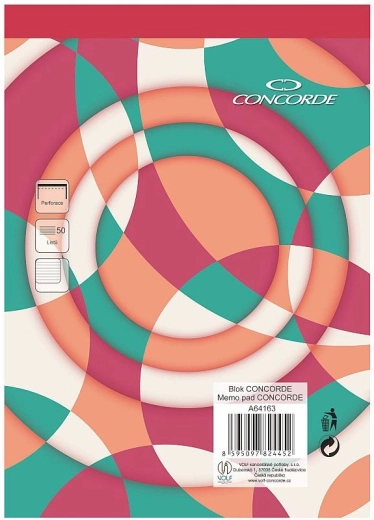 Blok CONCORDE A5 linjeret 8 mm, 50 ark