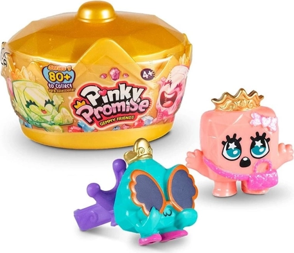 Figurer og ringe Pinky Promise Gemmy Friends – overraskelse i en krone