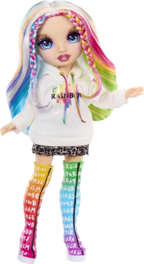 Dukke med led og regnbuehår