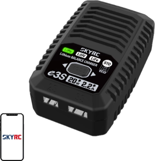 Netoplader til LiPo/LiHV/LiFe 2S/3S SKYRC e3S