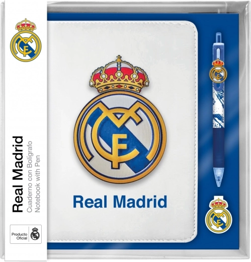 Notesblok-sæt med 10-farvet pen REAL MADRID
