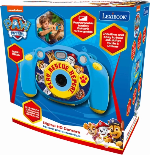 Lexibook børne-HD-kamera og fotokamera Paw Patrol med SD-kort 32 GB