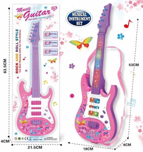 Børneguitar 53 cm med lys og lyd