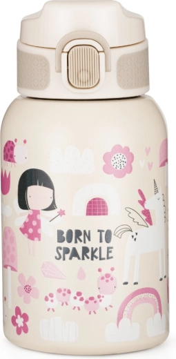PETITE&MARS termoflaske i rustfrit stål med sugerør Twinkling Fairy 350 ml