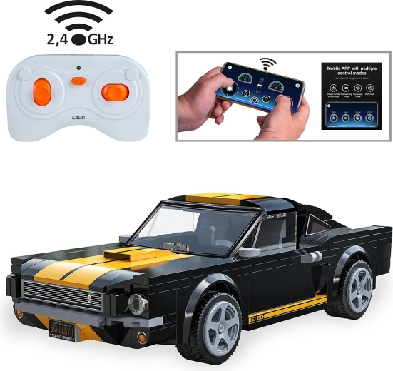 CaDA Shelby GT350 H byggesæt med RC-styring 1:20, sort