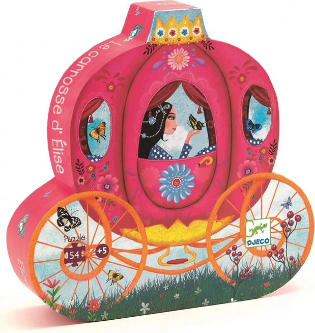 DJECO puslespil Elisa i en vogn 54 brikker