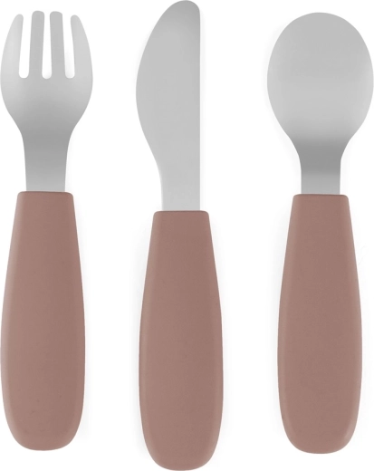 Petite&Mars bestiksæt i rustfrit stål Take&Match Velvet Latte 12m+