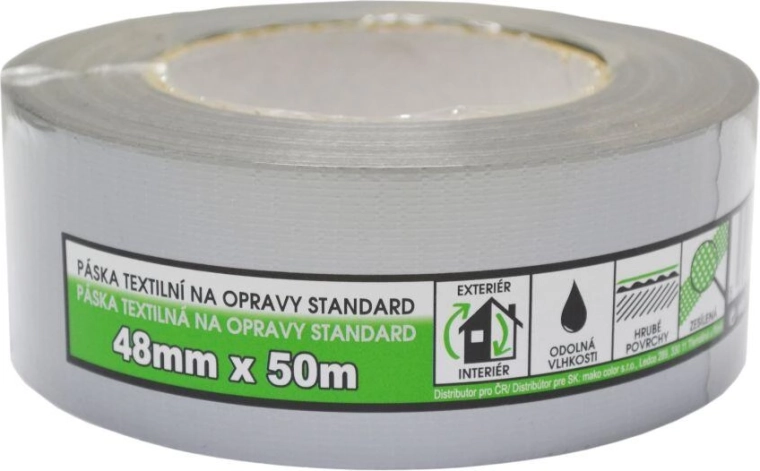 Universal sølvfarvet klæbebånd 48 mm × 50 m